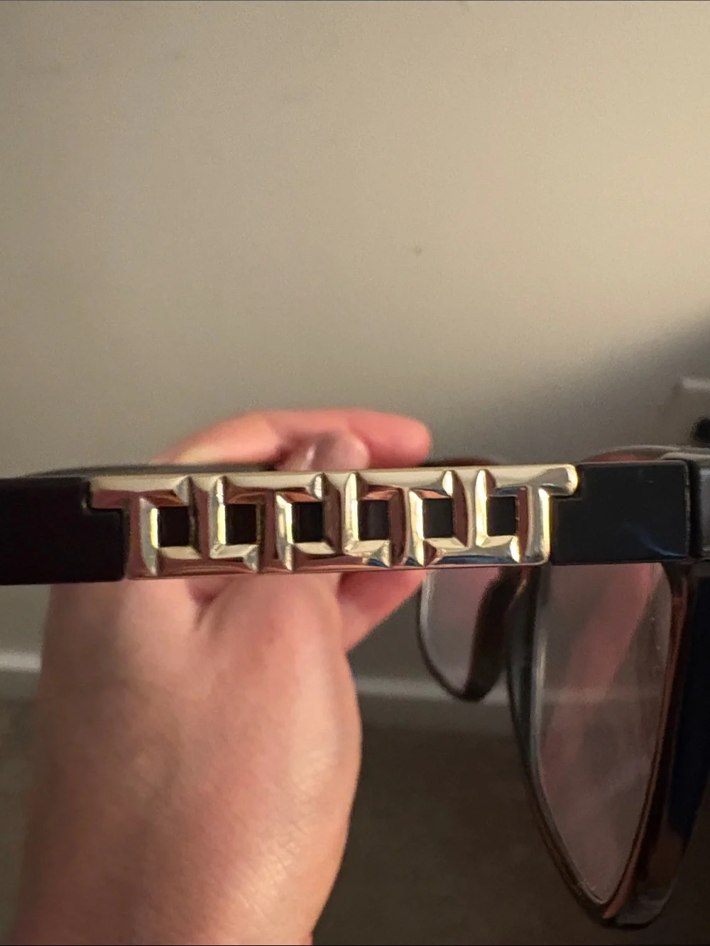 Tiffany & Co. Black Cat-Eye Glasses with Gold Accents